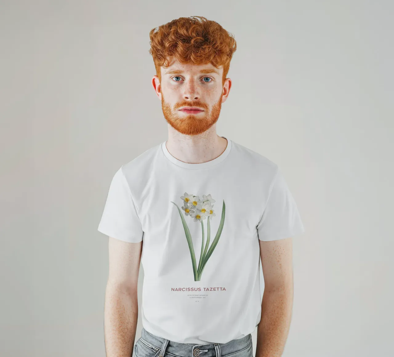 Narciso crema o Narcissus tazetta t-shirt da Vintagrafica