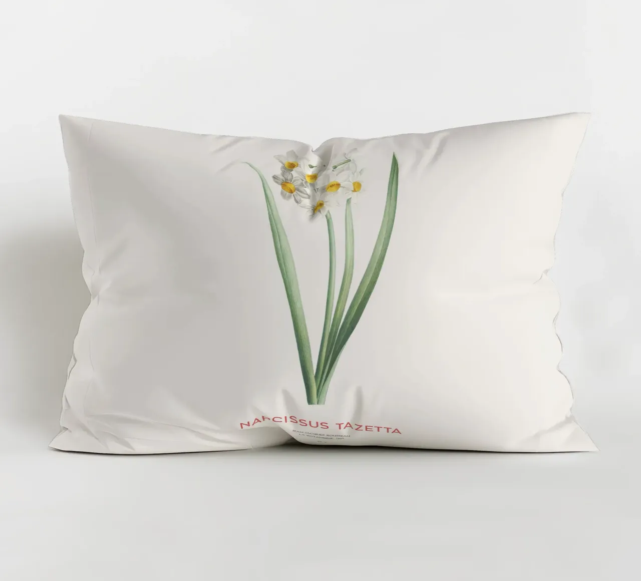 Narciso crema o Narcissus tazetta cuscino da Vintagrafica