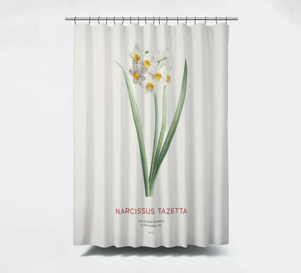 Narciso crema o Narcissus tazetta tenda da doccia da Vintagrafica