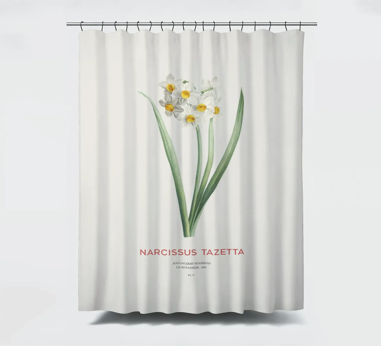 Narciso crema o Narcissus tazetta tenda da doccia da Vintagrafica