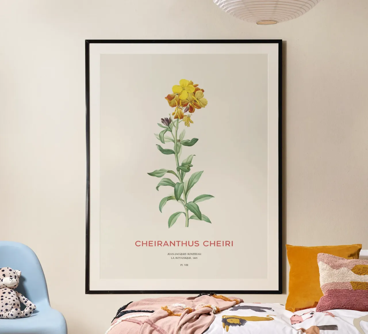 Wallflower or Cheiranthus cheiri hahnemühle by Vintagrafica