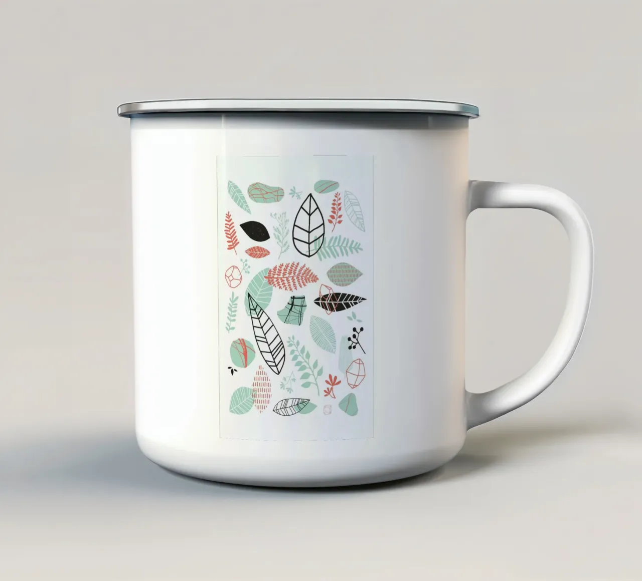 Nature is Taking Over Mint taza de esmalte de BlauMaschine