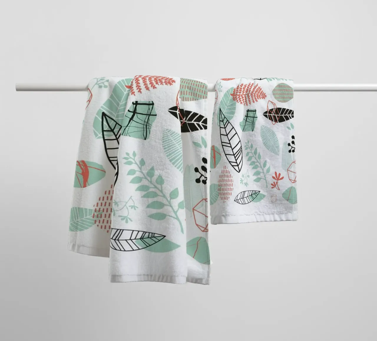 Nature is Taking Over Mint asciugamano da bagno da BlauMaschine
