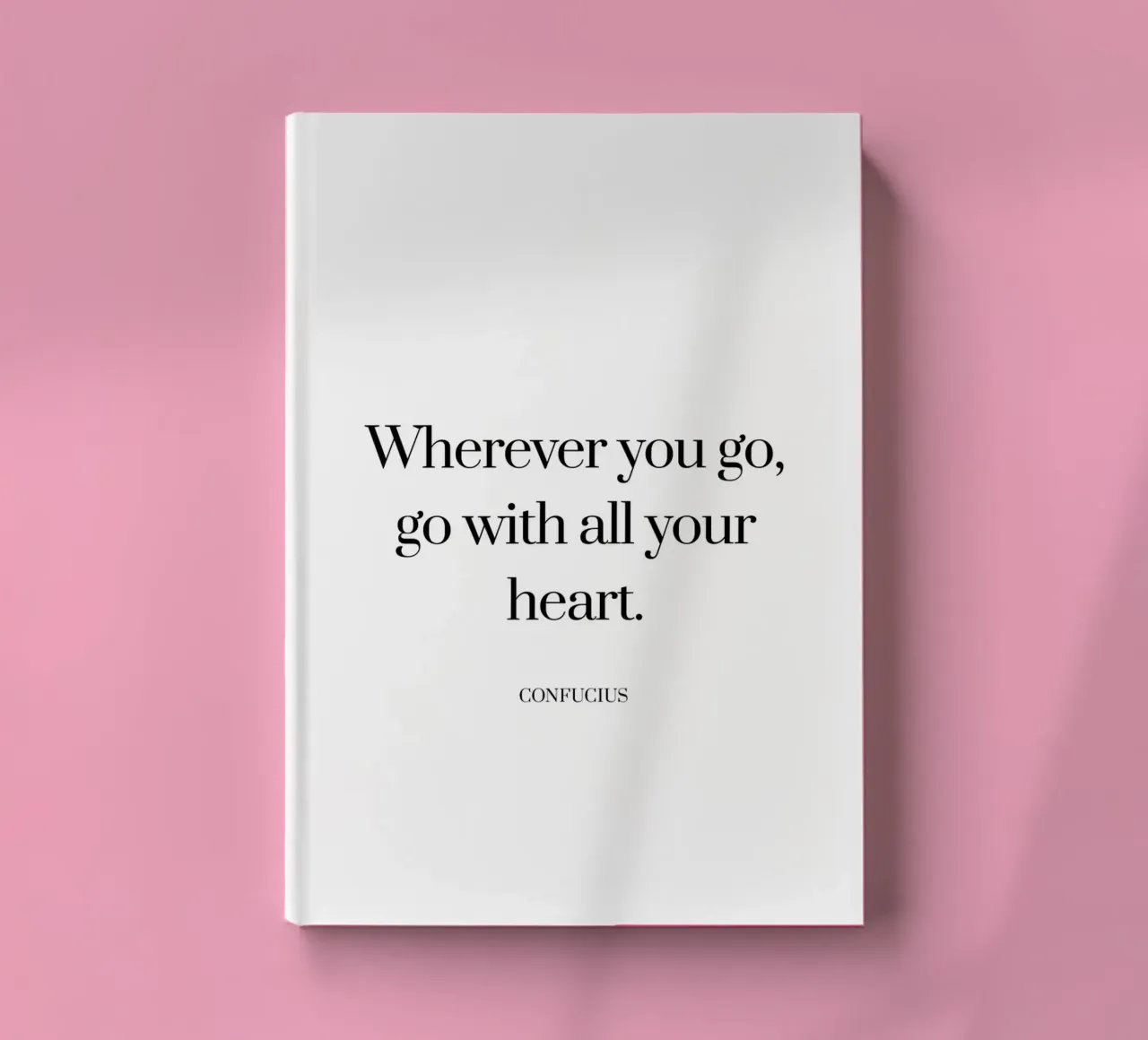Wherever you go with all your heart quote notebook by Paigaam Studio