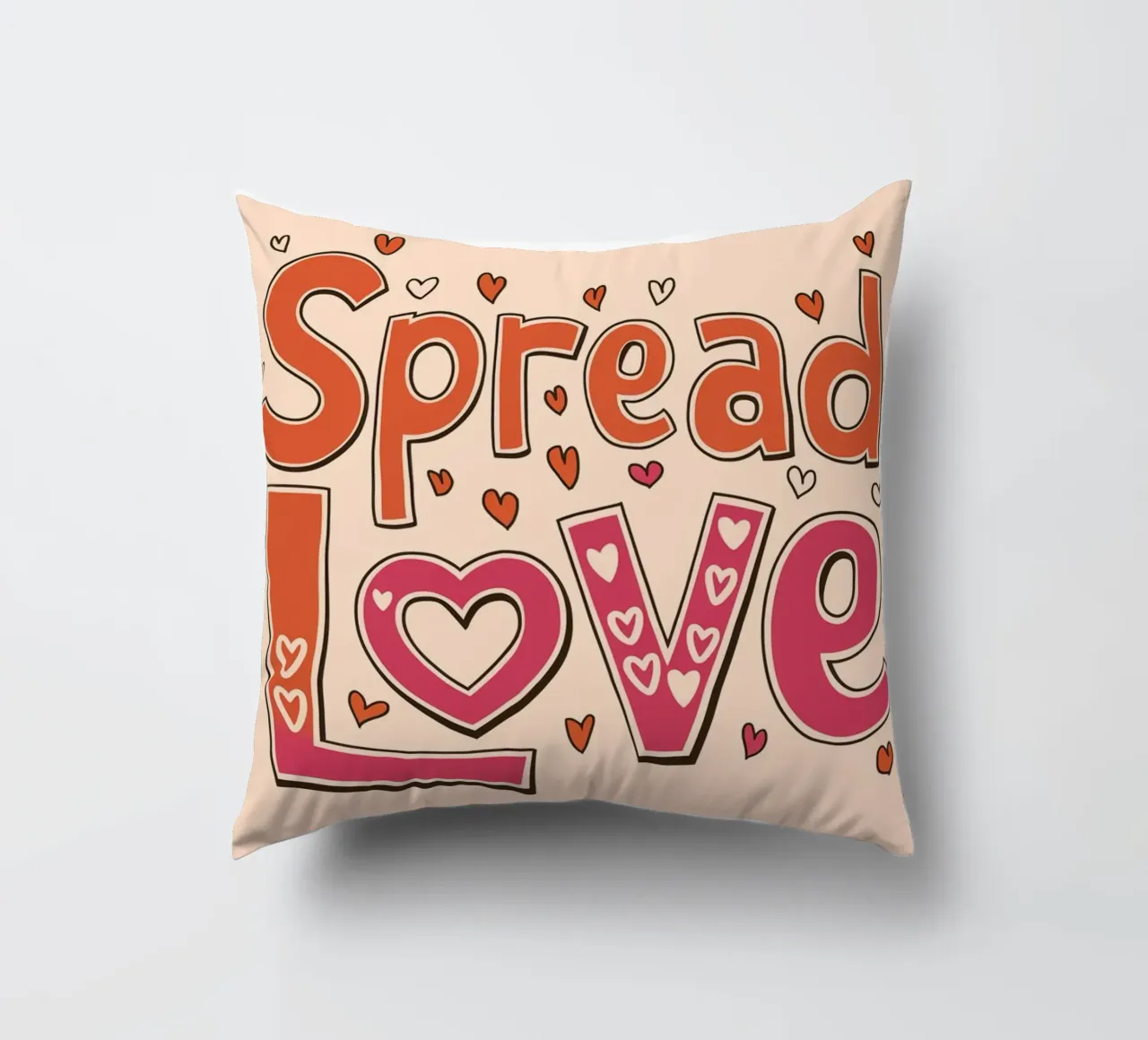 Répandre l'amour coussin de logic