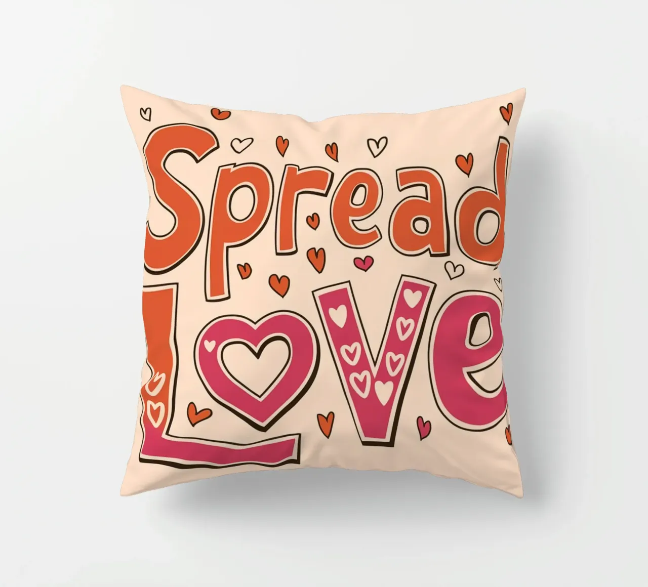 Répandre l'amour coussin de logic