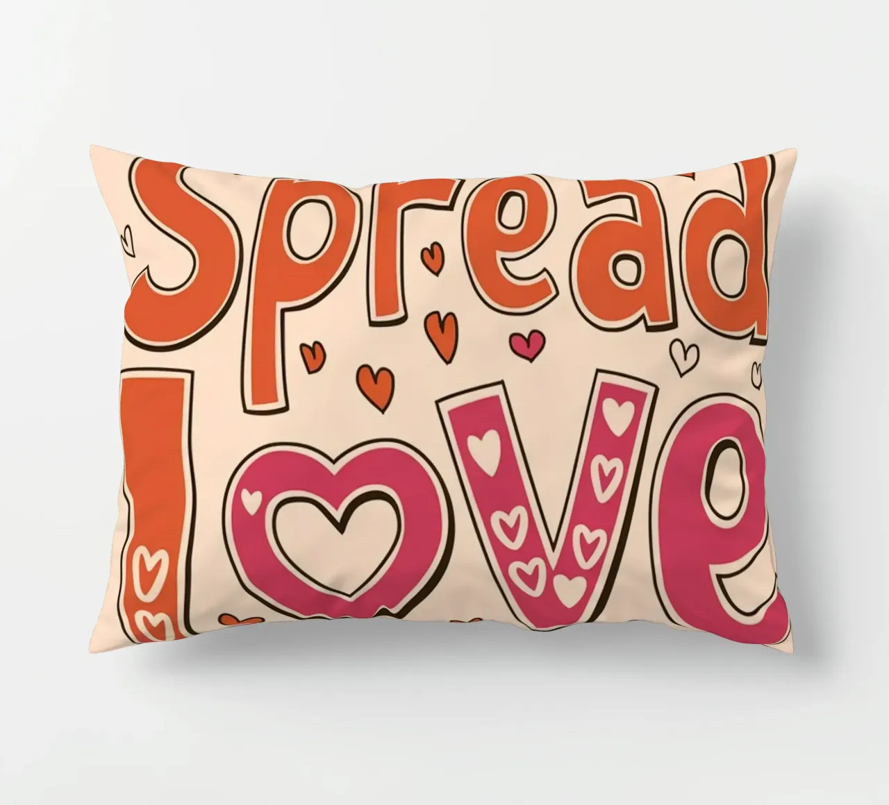Répandre l'amour coussin de logic