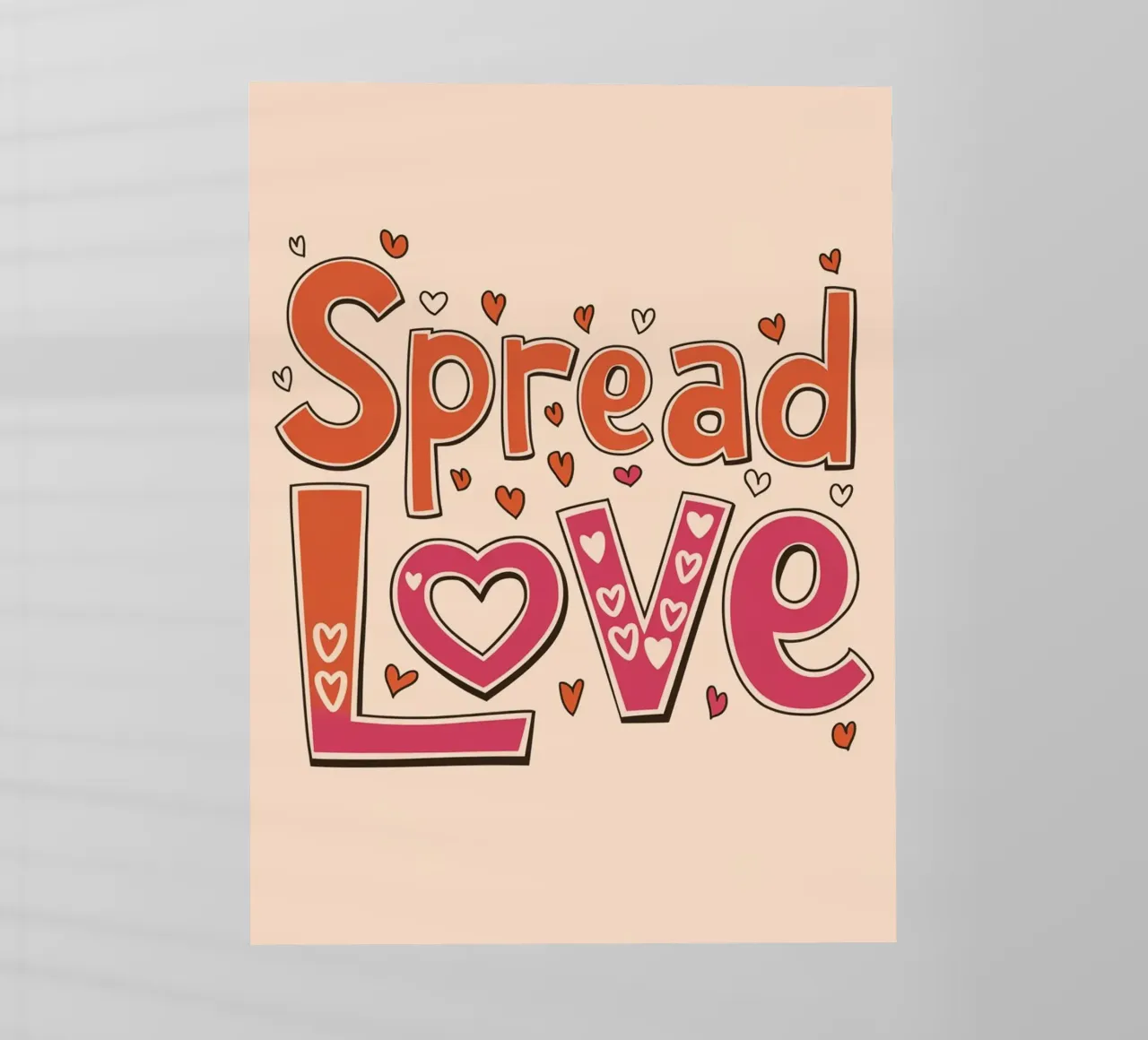 Diffondere l'amore pellicola backlit da logic