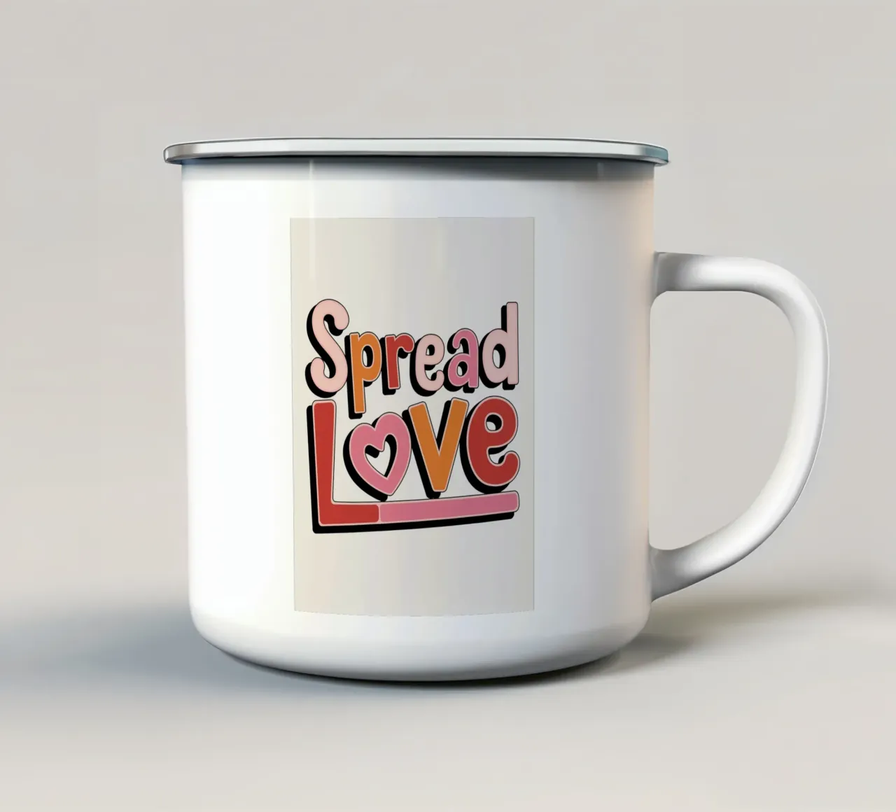 Diffondere l'amore tazza in smalto da logic