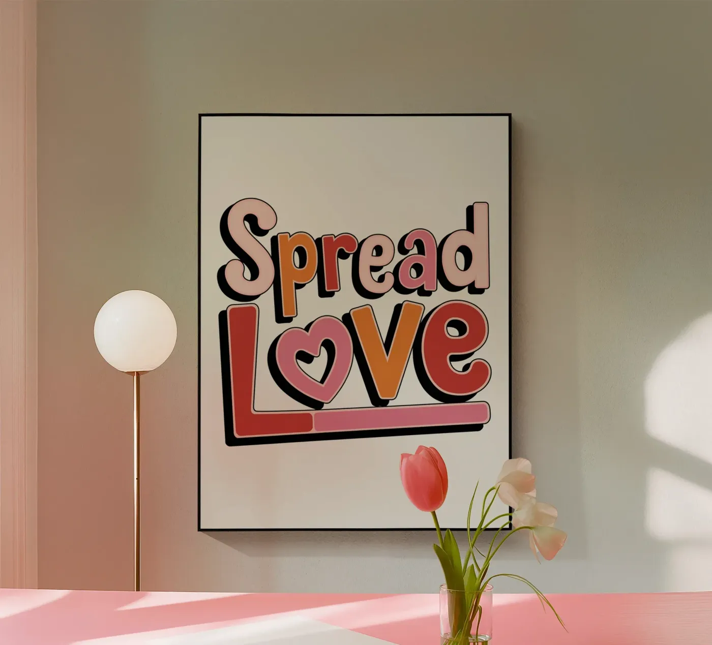 Verspreid liefde acryl van logic