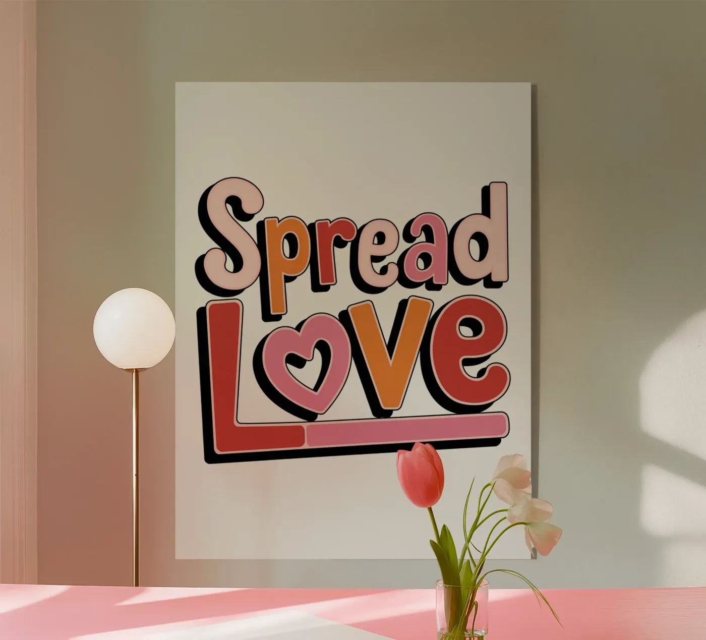 Verspreid liefde acryl van logic