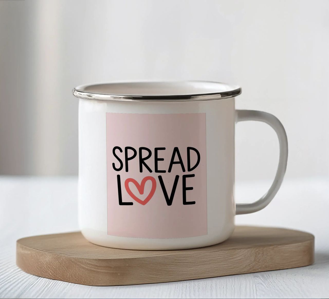 DIFFONDERE L'AMORE tazza in smalto da logic