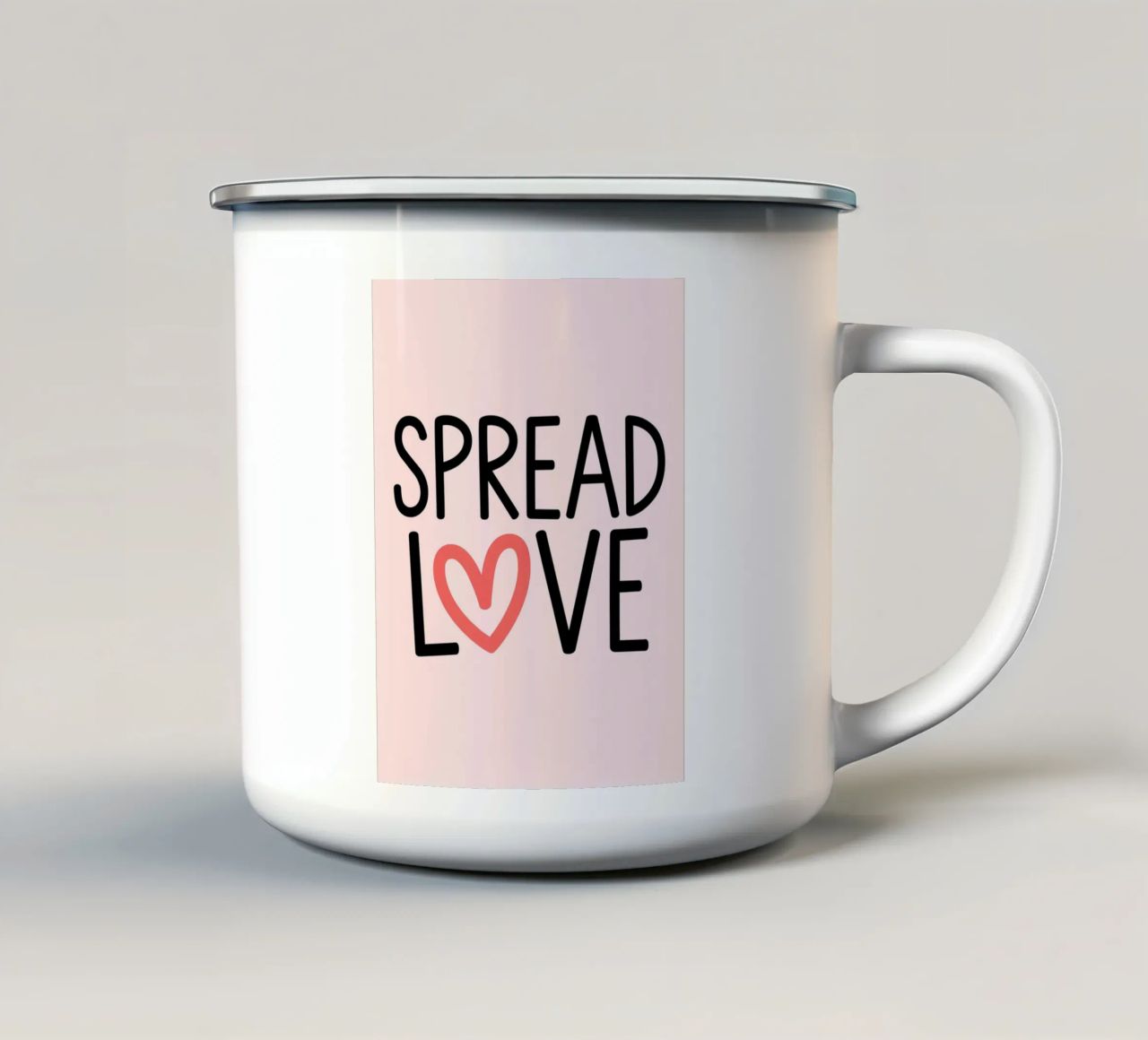 DIFFONDERE L'AMORE tazza in smalto da logic