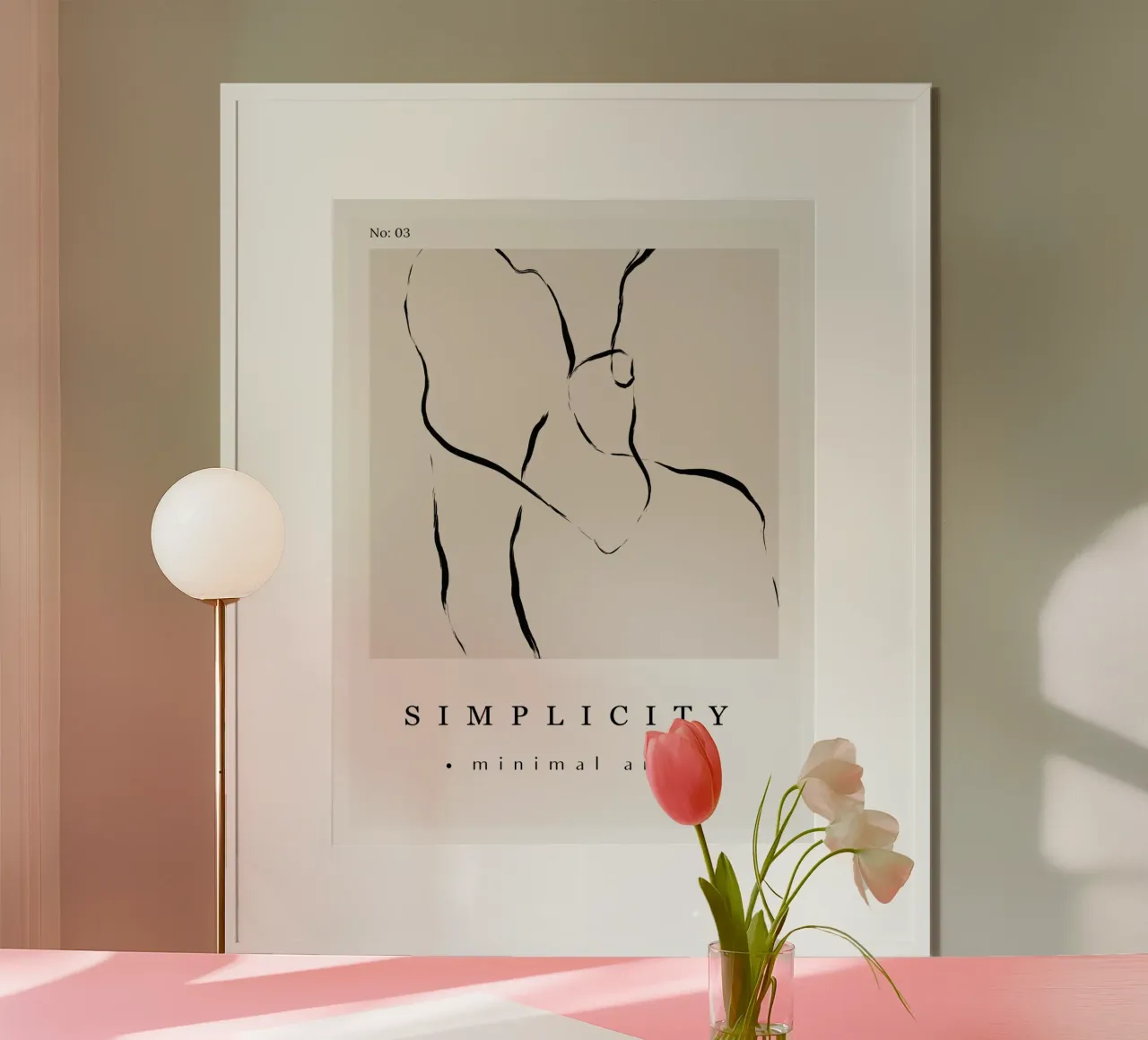 The New Simple No 57 poster con telaio in alluminio da treechild