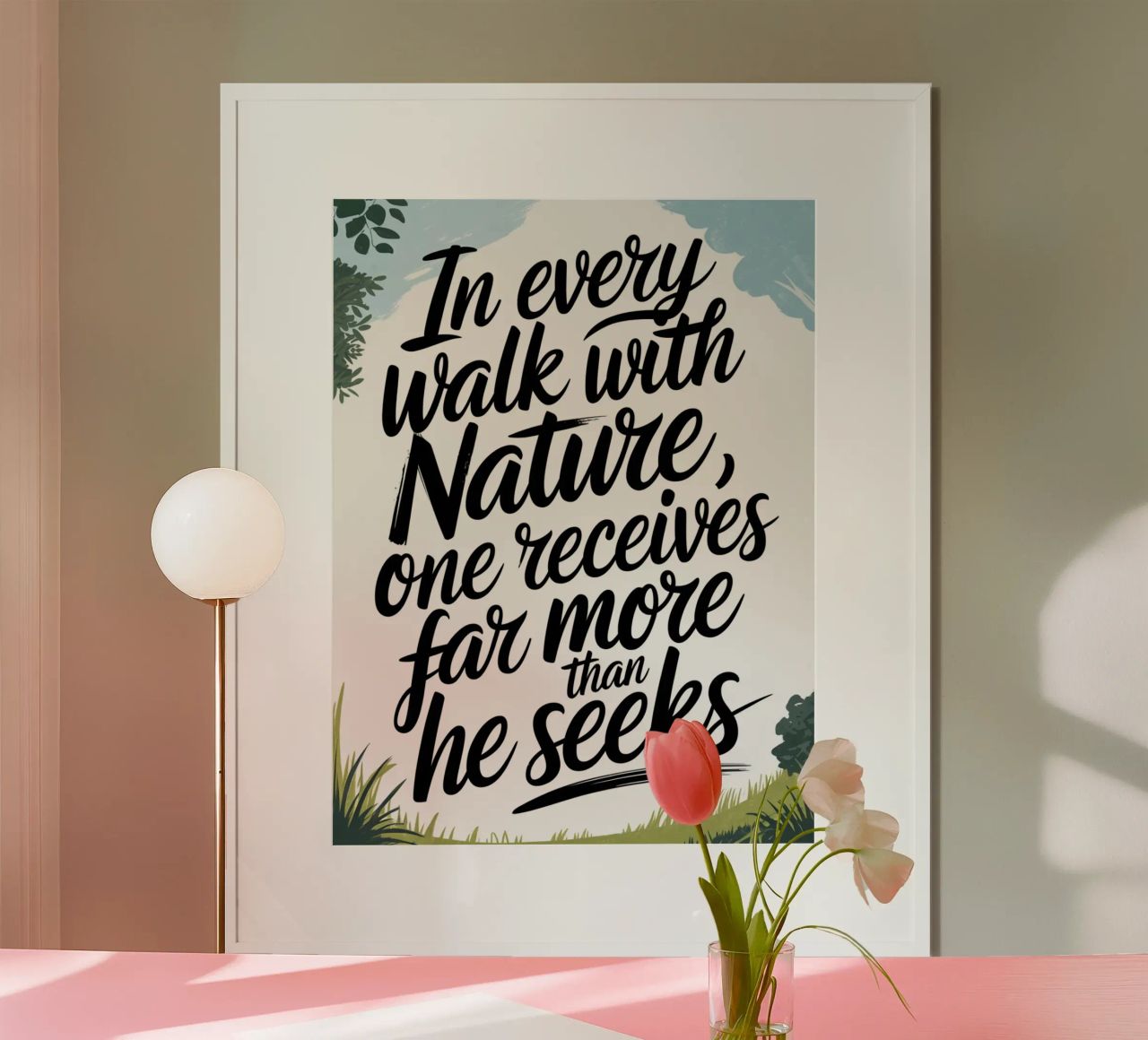 Bei jedem Spaziergang mit der Natur Poster von logic