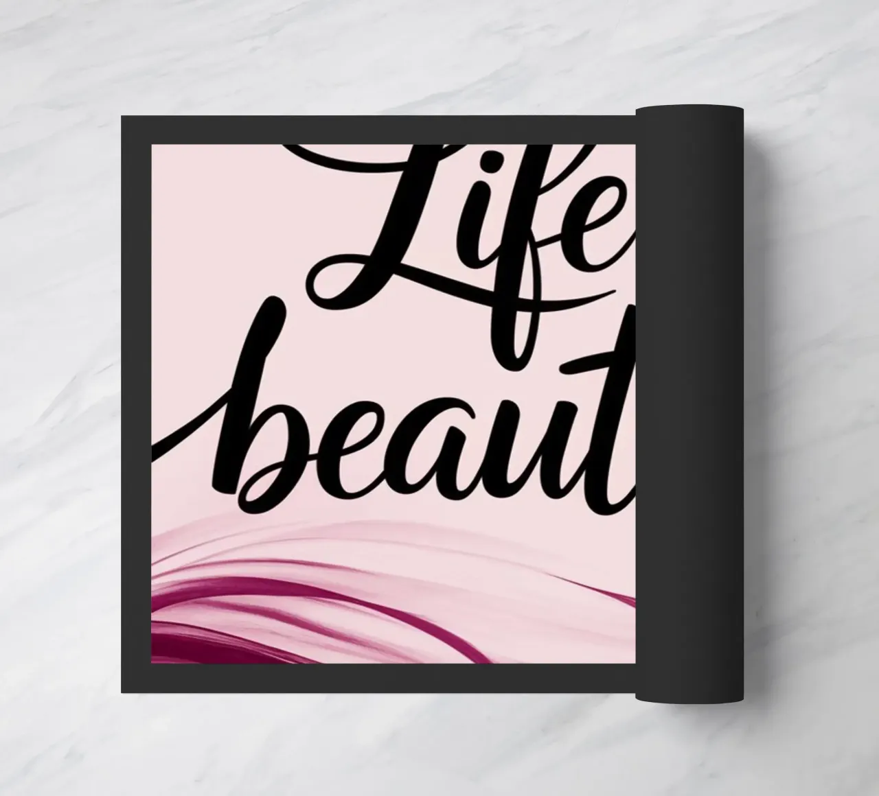Life is beautiful doormat by logic
