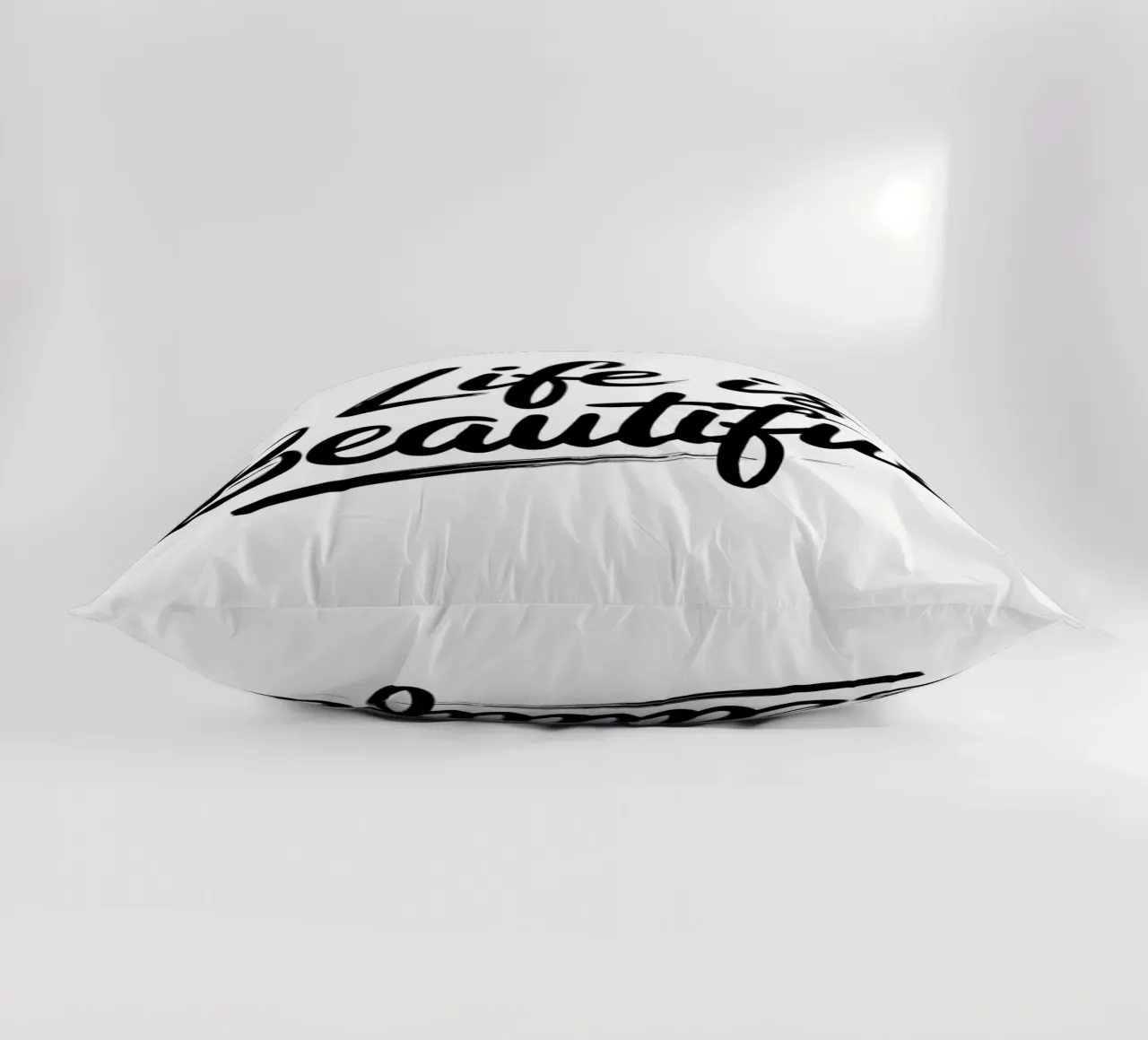 Life is beautiful decorative cushion by logic