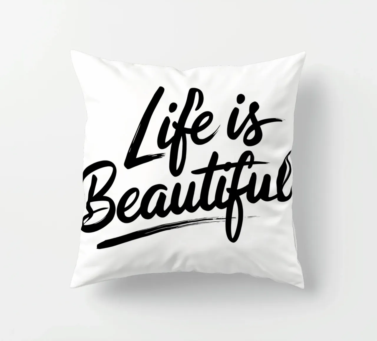 Life is beautiful decorative cushion by logic