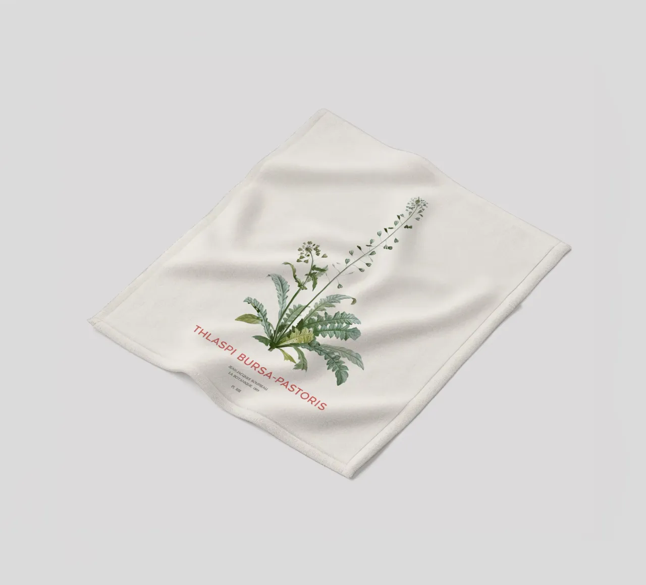 Hirtentäschel oder Thlaspi bursa-pastoris Fleecedecke von Vintagrafica