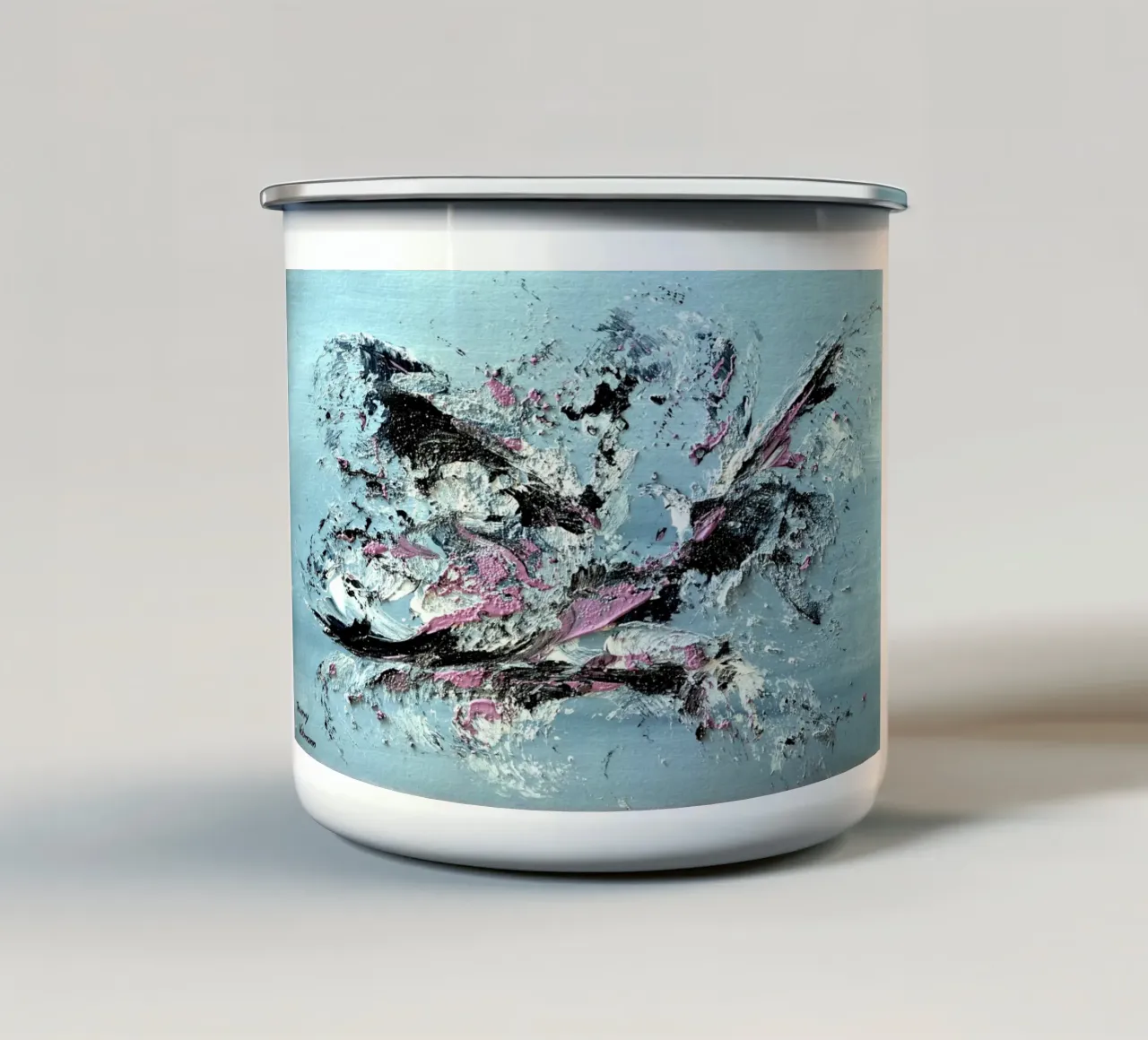 IDEAL GIFT 124 tazza in smalto da Thierry Vobmann Abstract painting