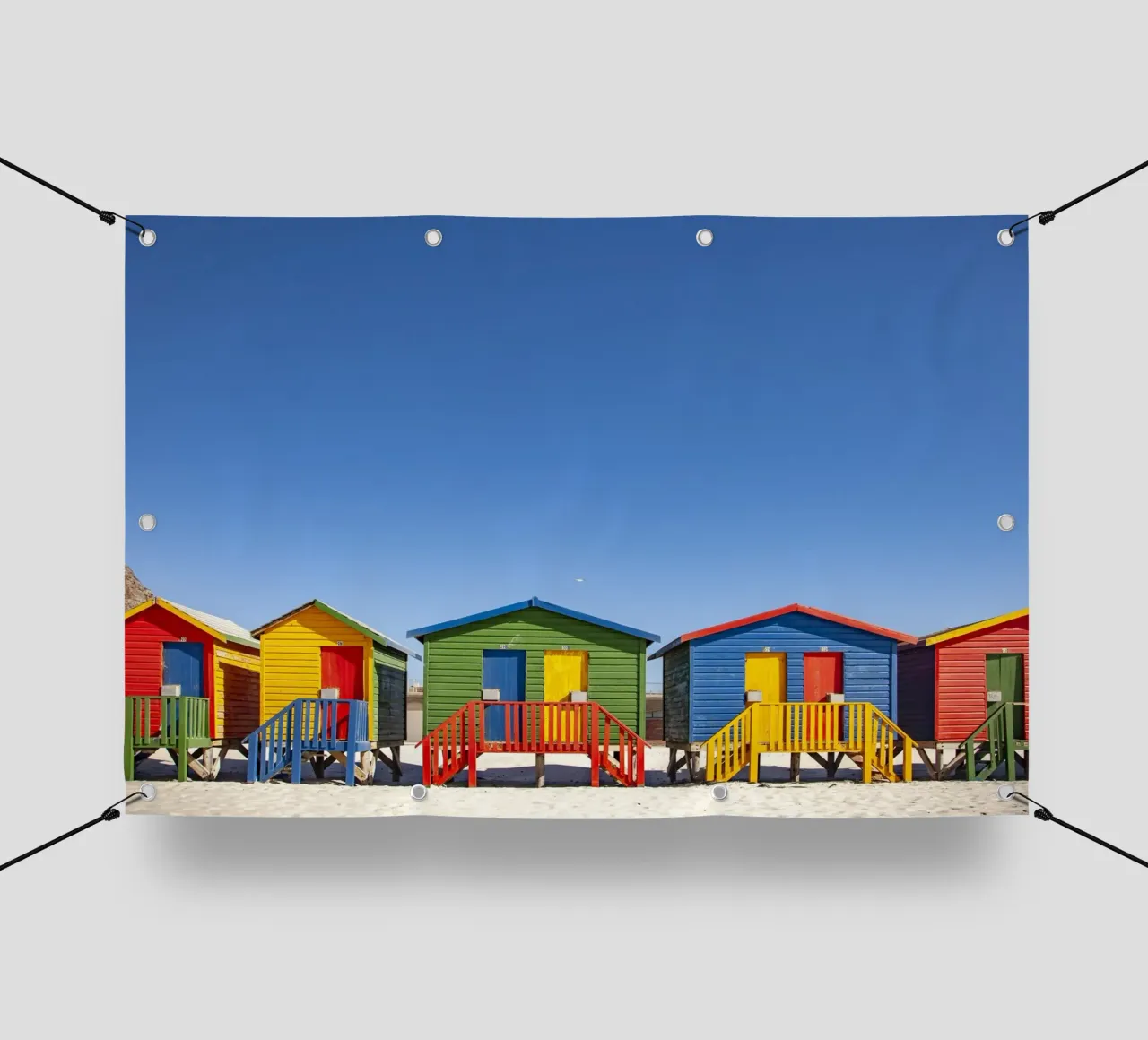 bunte Strandhäuser Kapstadt telo in pvc da Reisefotografie - Bilder aus aller Welt