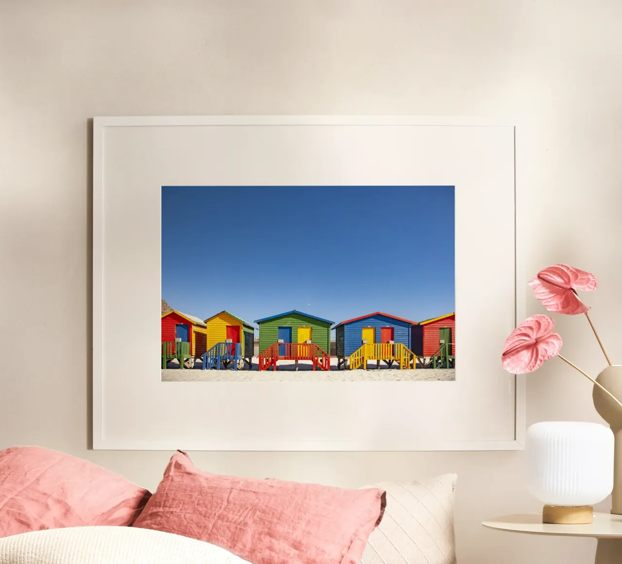 bunte Strandhäuser Kapstadt carta hahnemühle da Reisefotografie - Bilder aus aller Welt