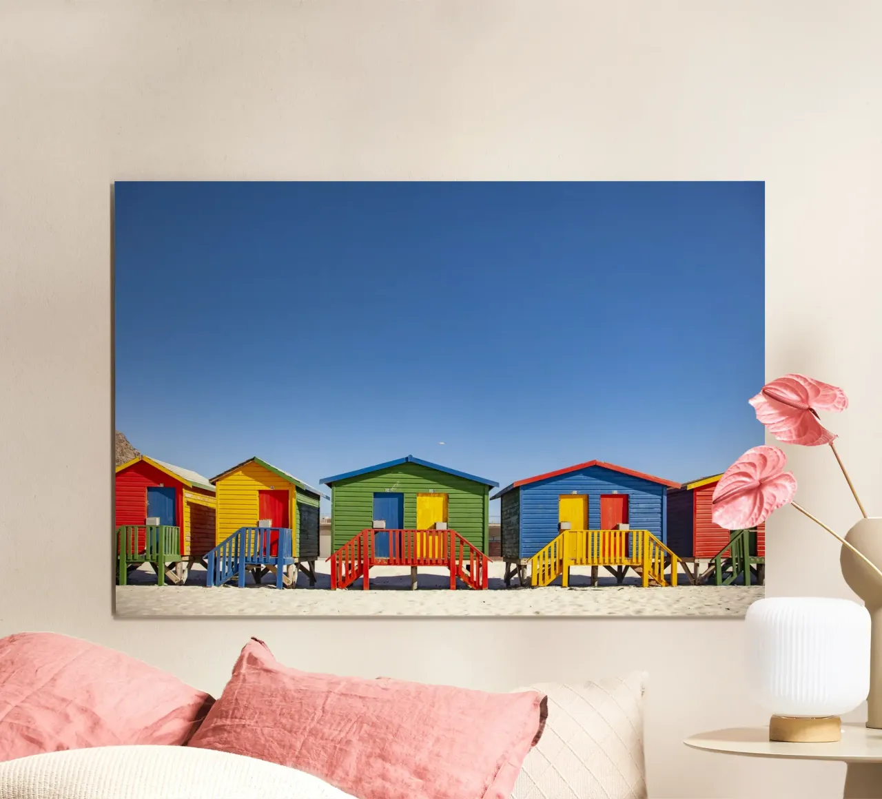 bunte Strandhäuser Kapstadt carta hahnemühle da Reisefotografie - Bilder aus aller Welt