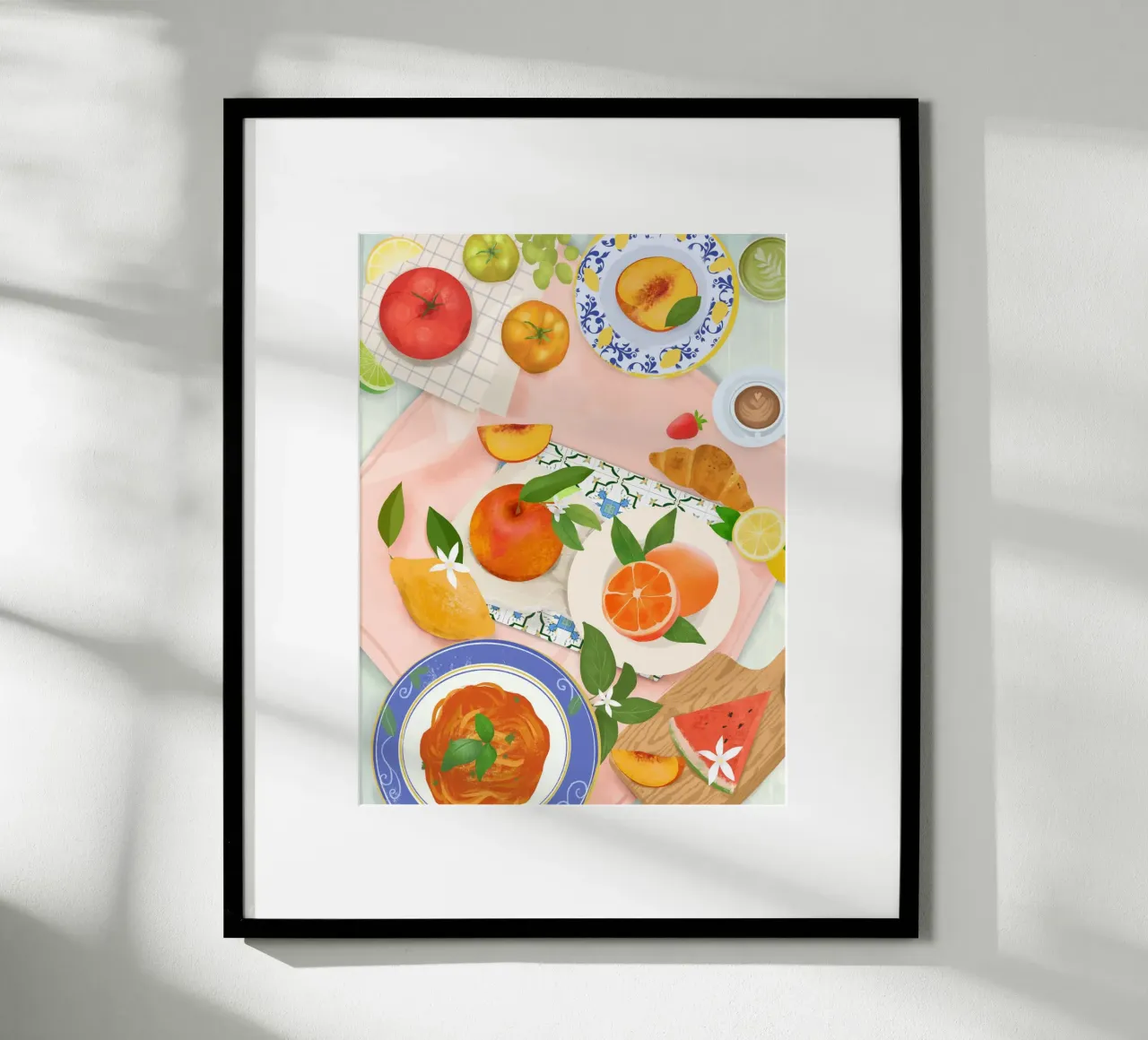 Summer Brunch poster with plastic frame by PetrArts