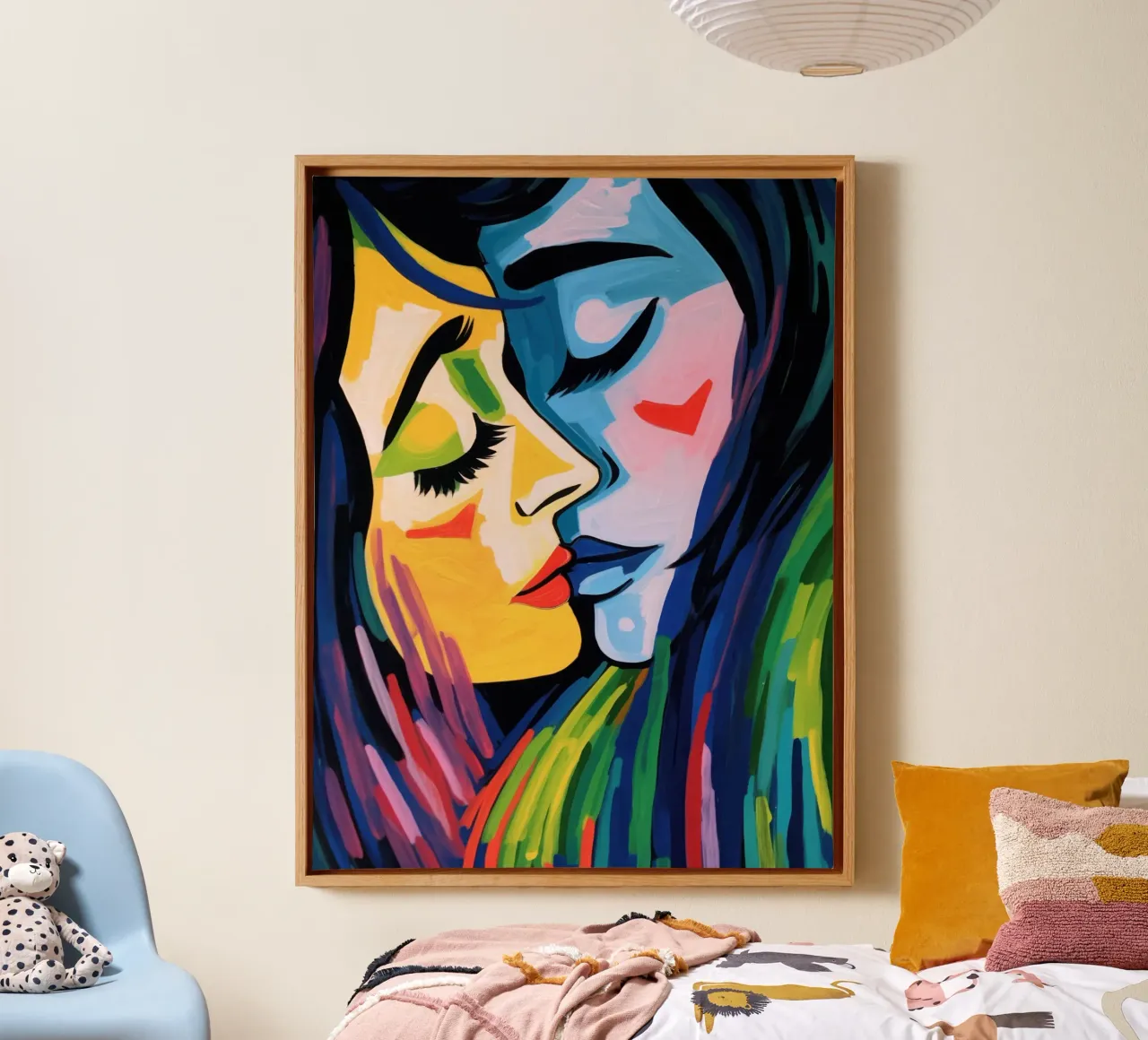 Baci d'estate - Lacrime d'inverno | Omaggio a Ludwig Kirchner tela con Cornice a cassetta da Autofocus