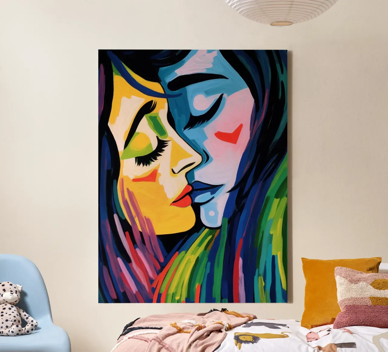 Baci d'estate - Lacrime d'inverno | Omaggio a Ludwig Kirchner tela con Cornice a cassetta da Autofocus