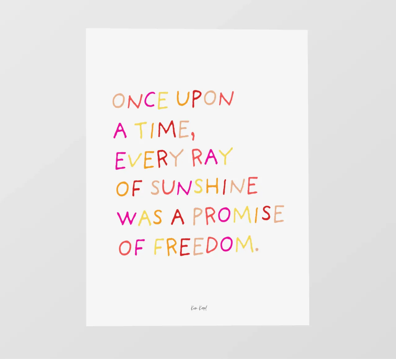 A promise of freedom telo in pvc da Ohkimiko