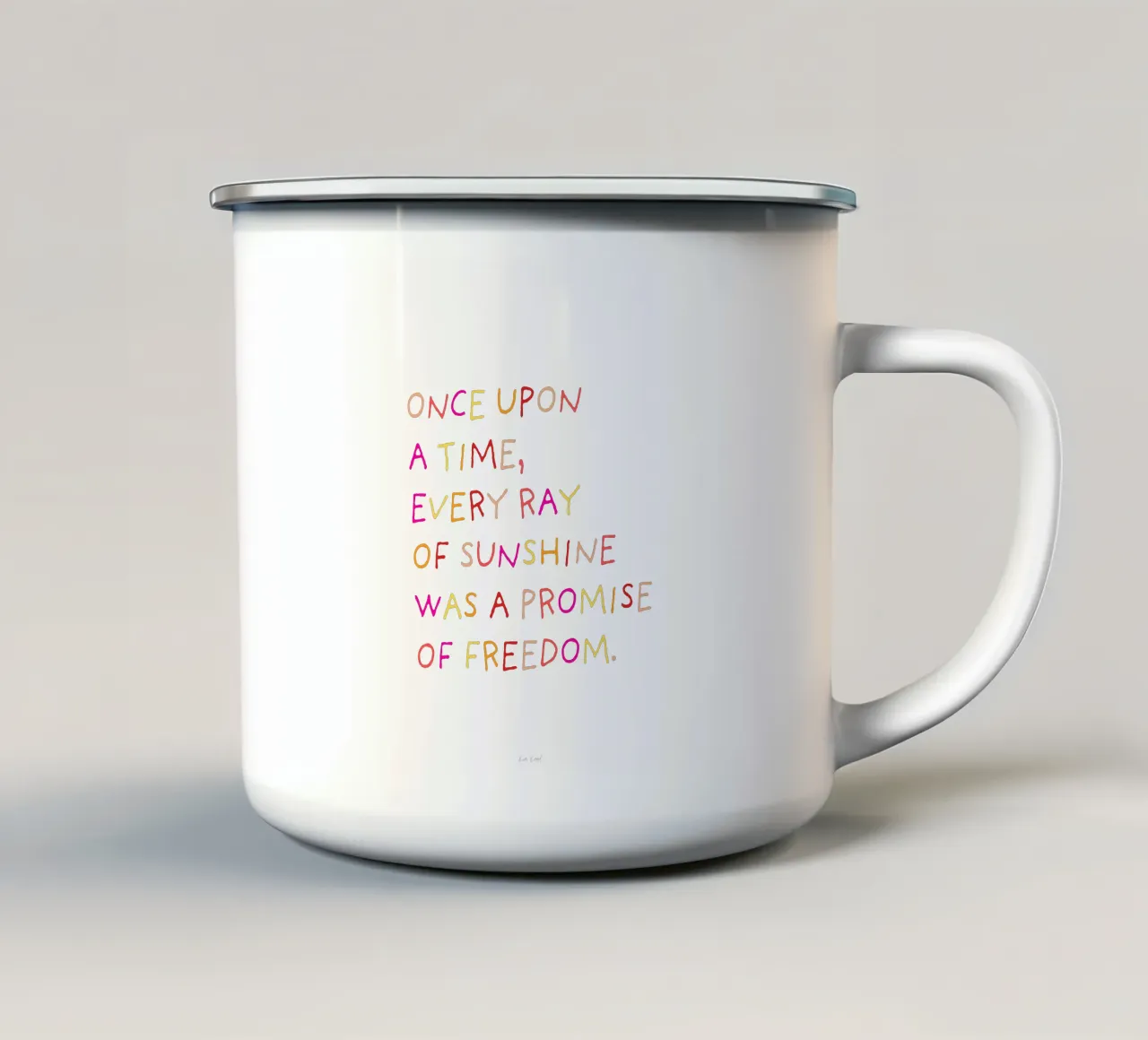 A promise of freedom tazza in smalto da Ohkimiko