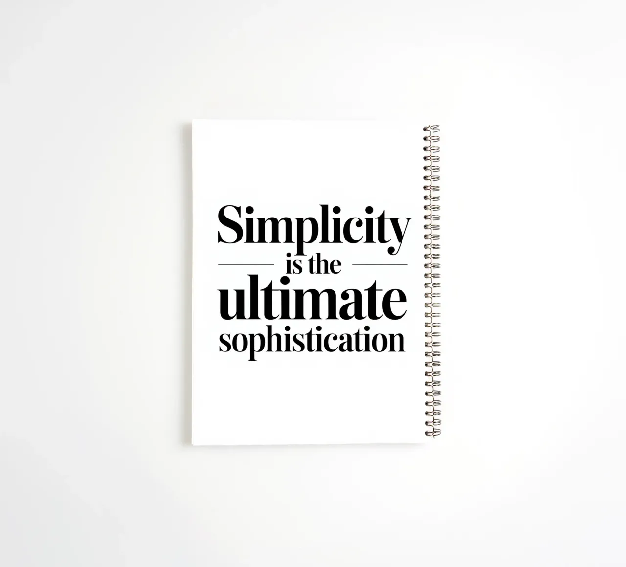 Schlichtheit ist die höchste Stufe der Raffinesse Ringbuch von logic