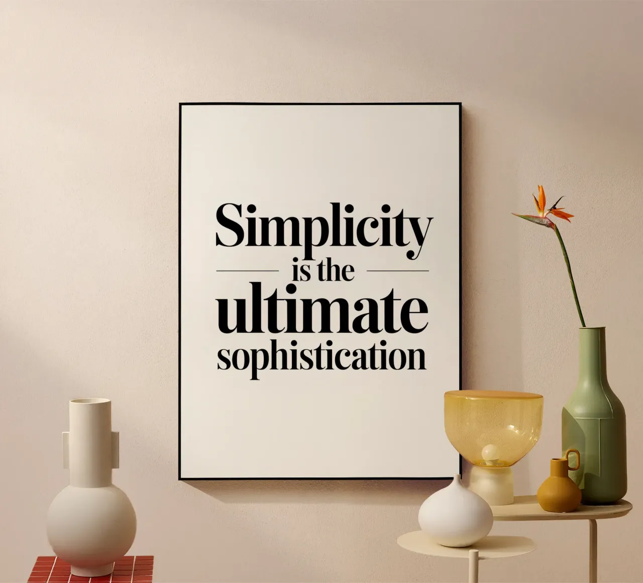 Simplicity is the ultimate sophistication acrylic glass by logic