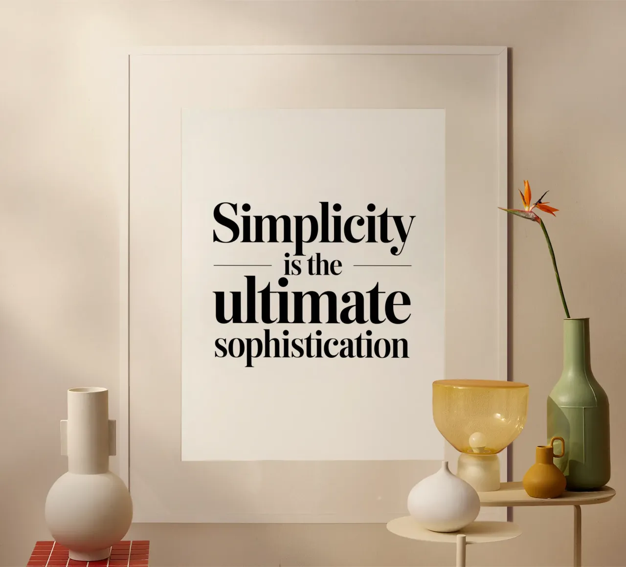 Schlichtheit ist die höchste Stufe der Raffinesse Poster von logic