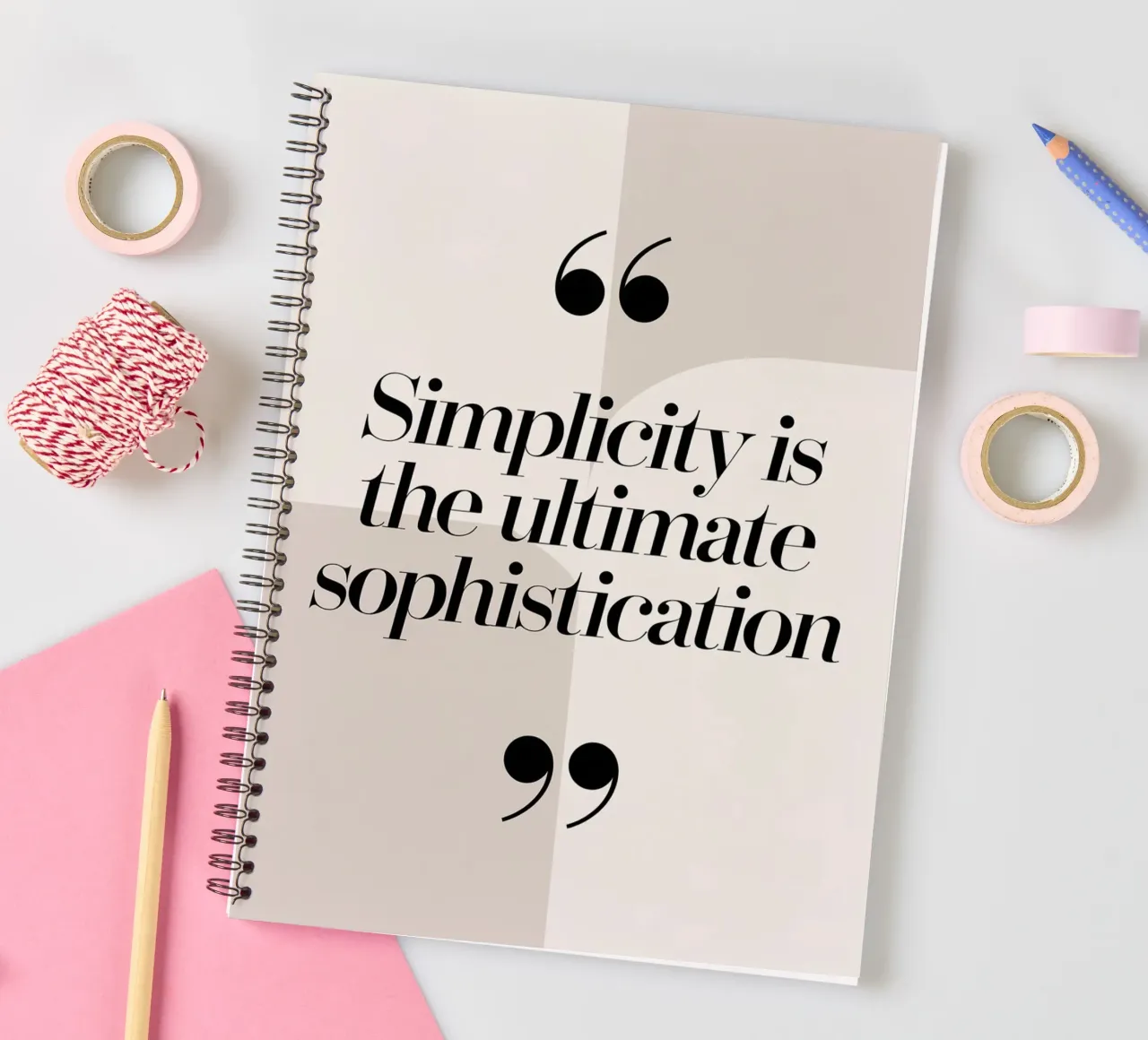 Simplicity is the ultimate sophistication spiral notebook by logic