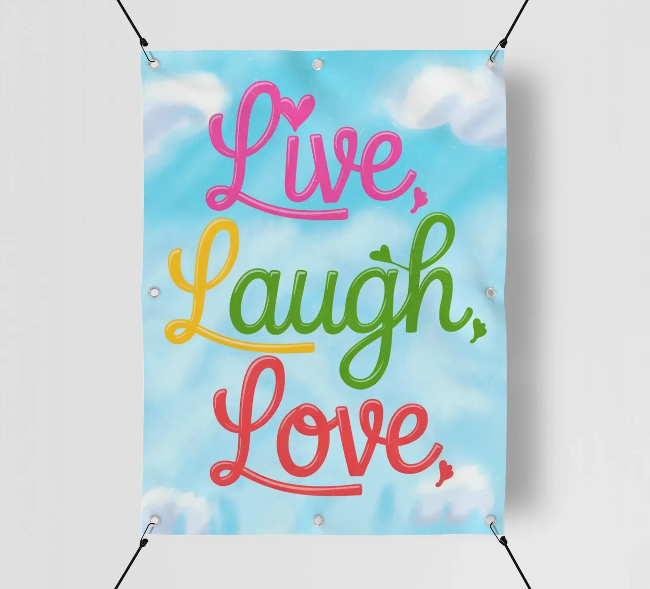 Vivere, ridere, amare telo in pvc da logic