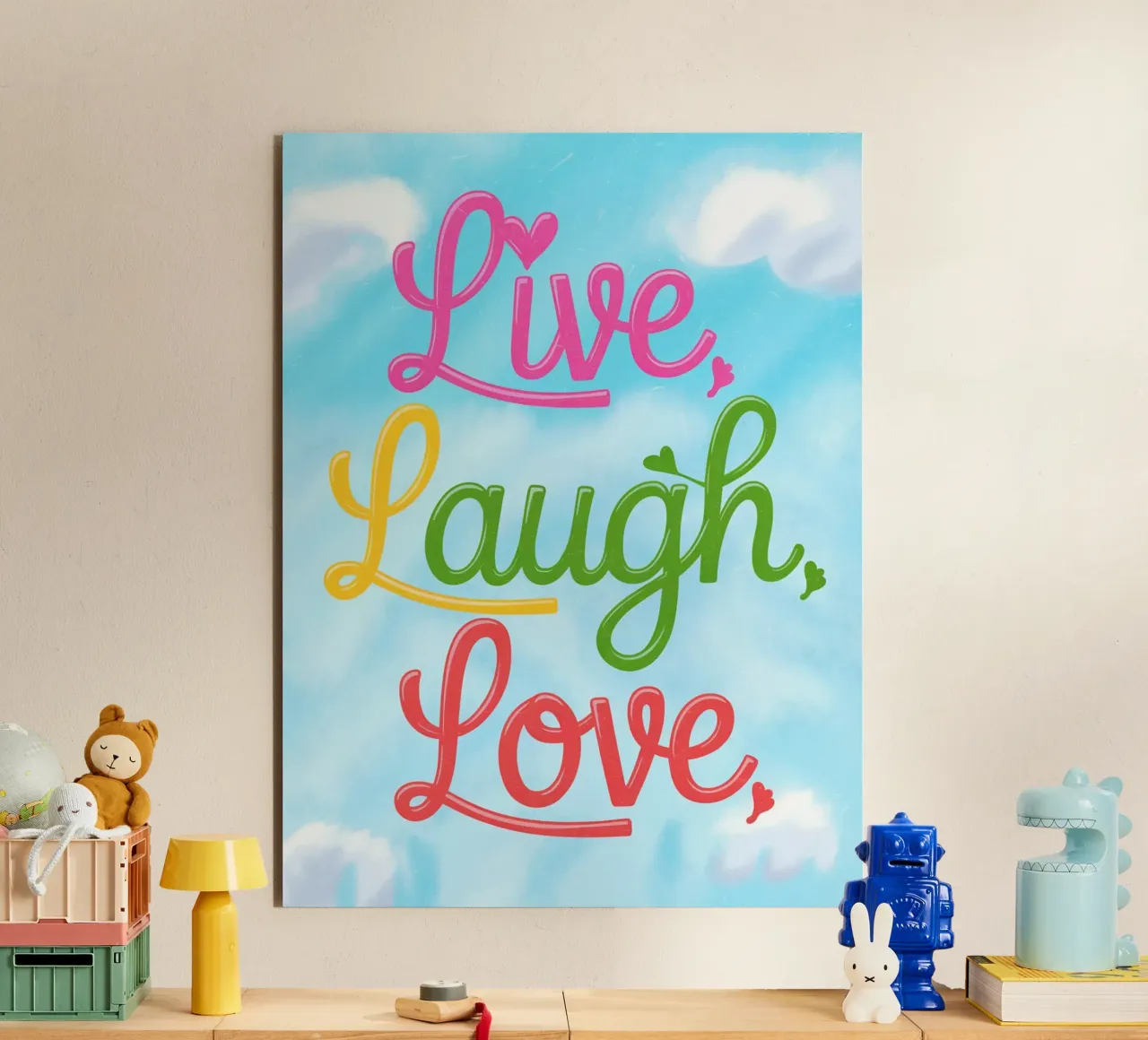 Live, Laugh, Love alu-dibond by logic