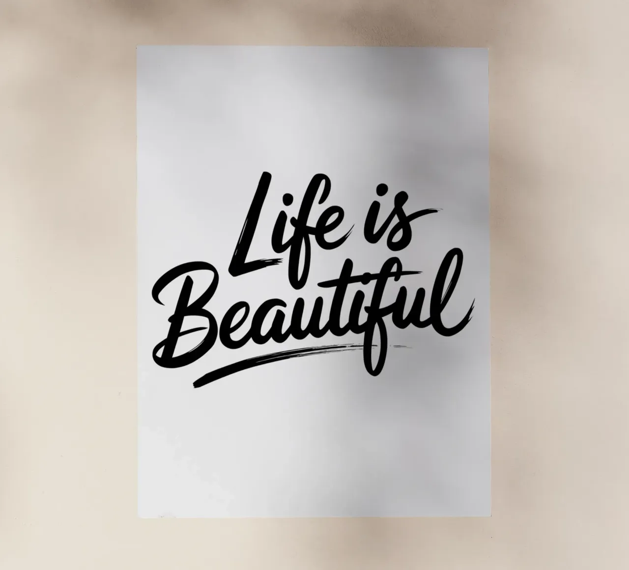 Life is Beautiful backlit film by logic