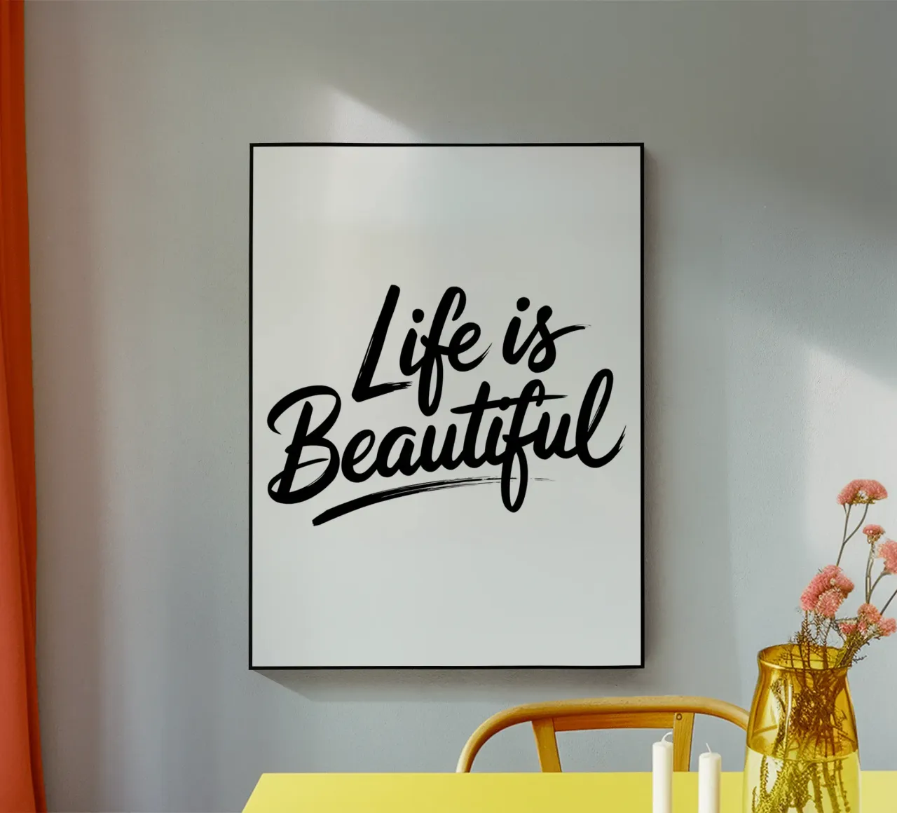 Life is Beautiful acrylic glass by logic