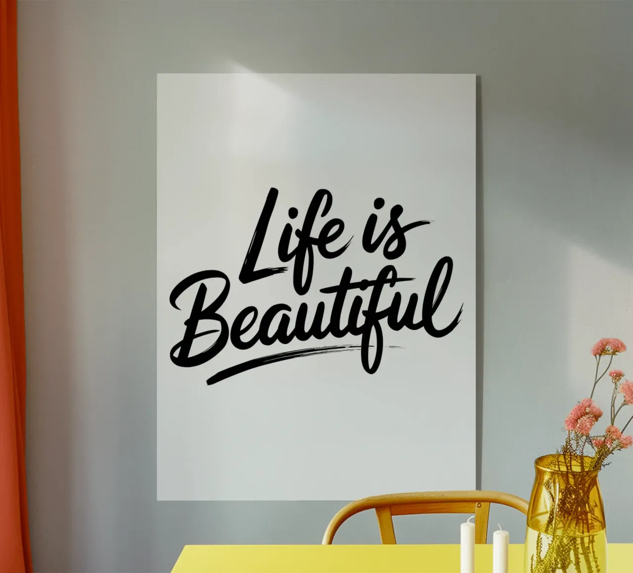 Life is Beautiful acrylic glass by logic