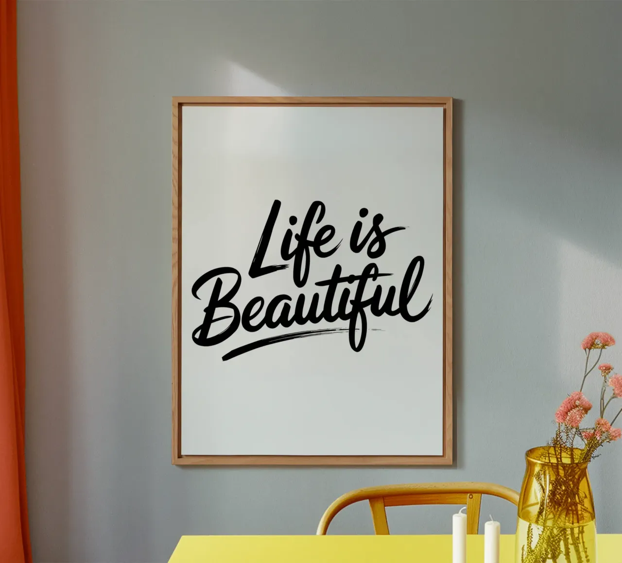 Life is Beautiful alu-dibond by logic