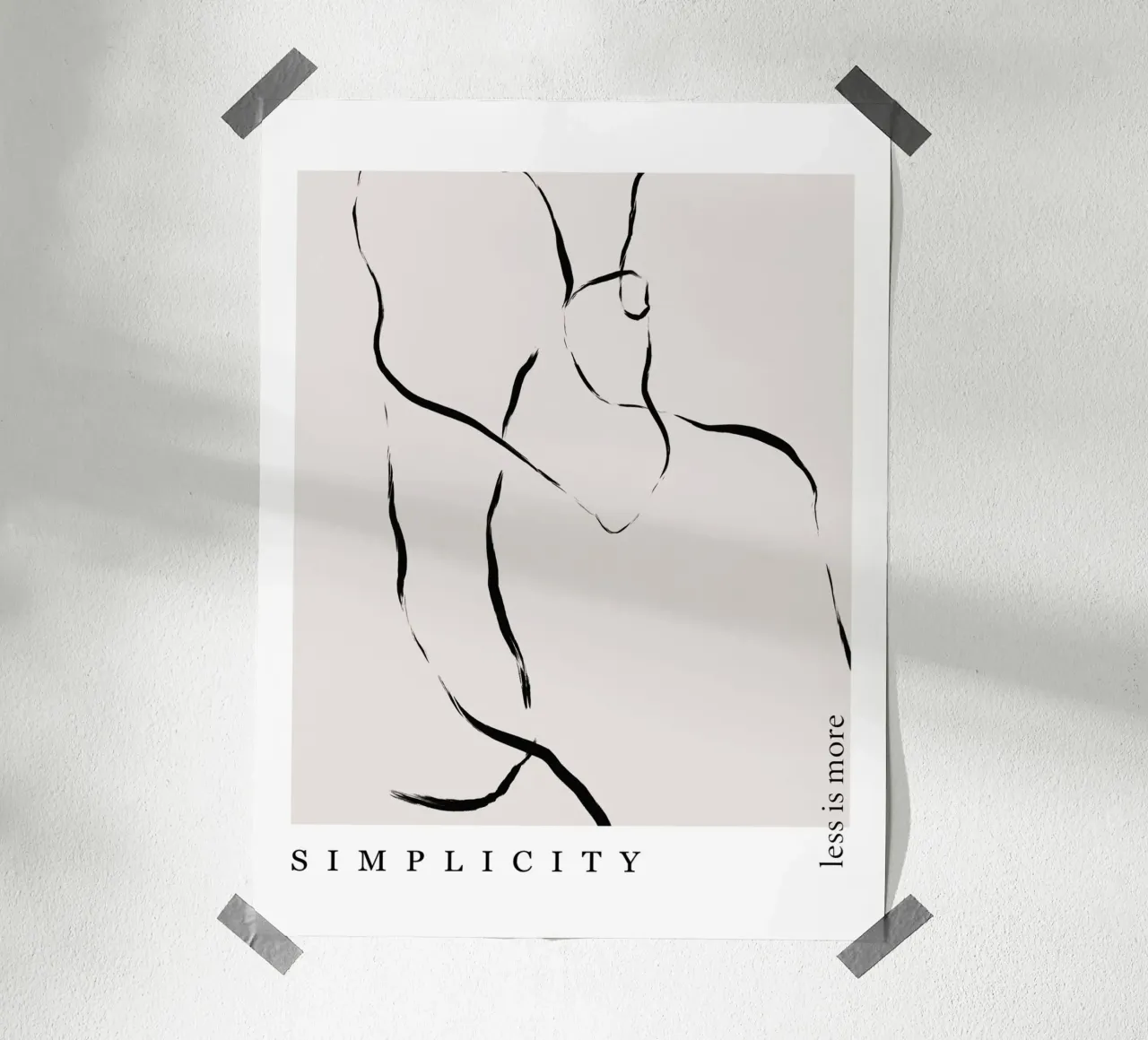 The New Simple No 62 poster con telaio in plastica da treechild