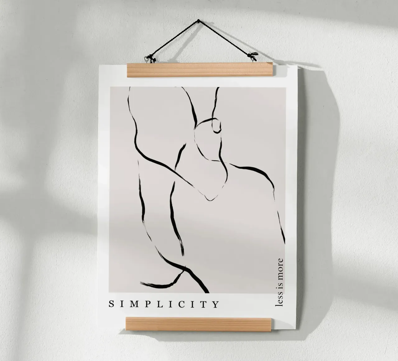 The New Simple No 62 poster con telaio in plastica da treechild
