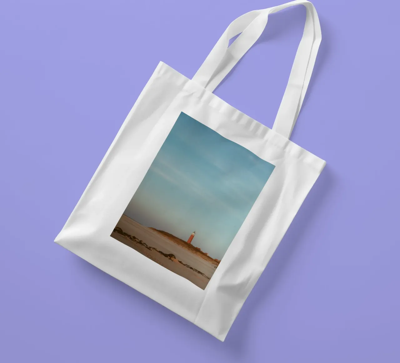 Texel Leuchtturm borsa in juta da Stina Freytag