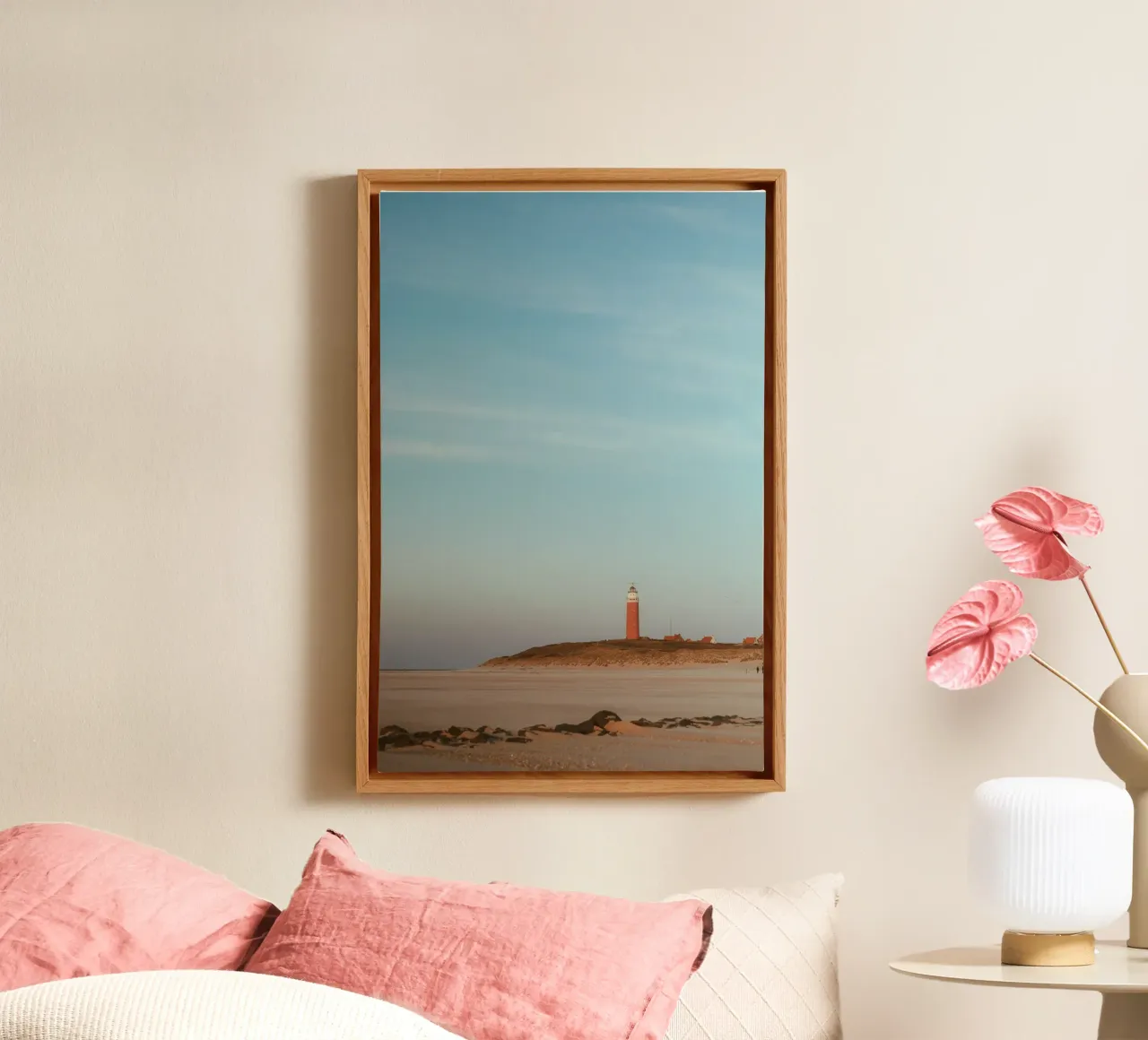 Texel Leuchtturm tela con Cornice a cassetta da Stina Freytag