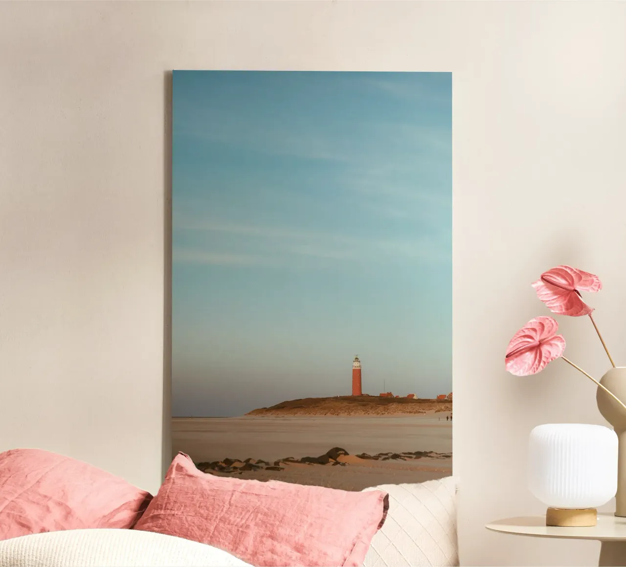 Texel Leuchtturm tela con Cornice a cassetta da Stina Freytag