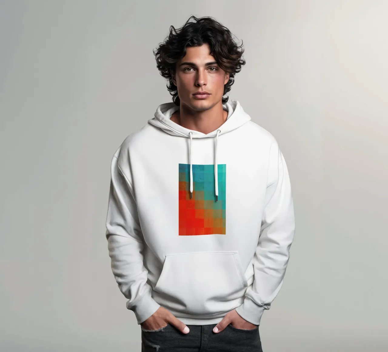 Beach Pixel Surface felpa con cappuccio da Danny Ivan