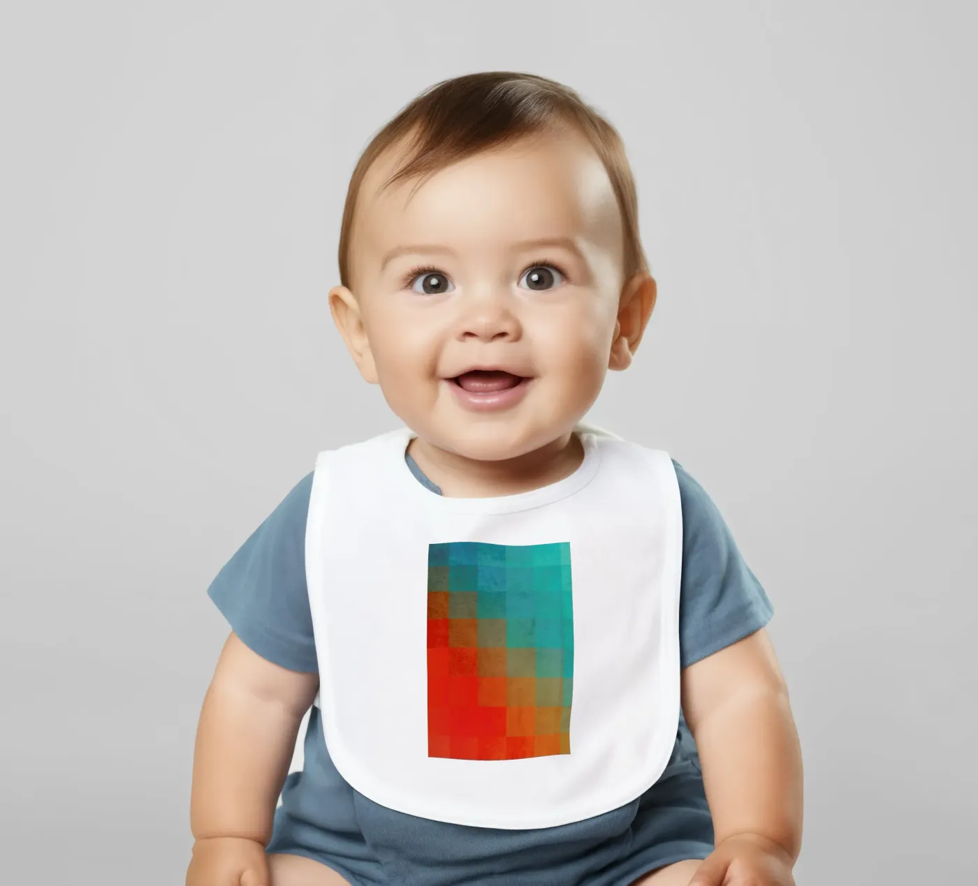 Beach Pixel Surface baby bib by Danny Ivan