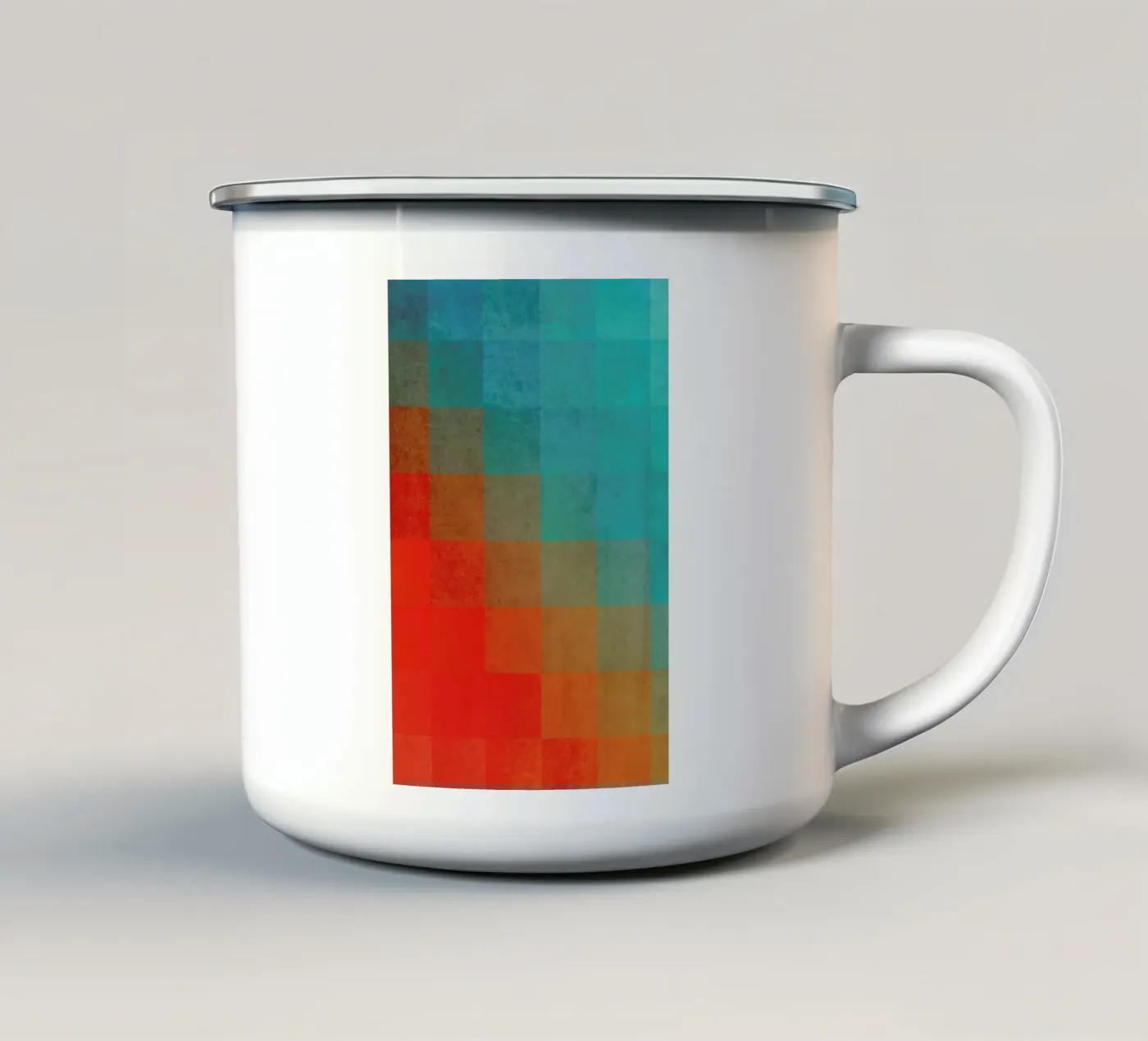 Beach Pixel Surface enamel mug by Danny Ivan